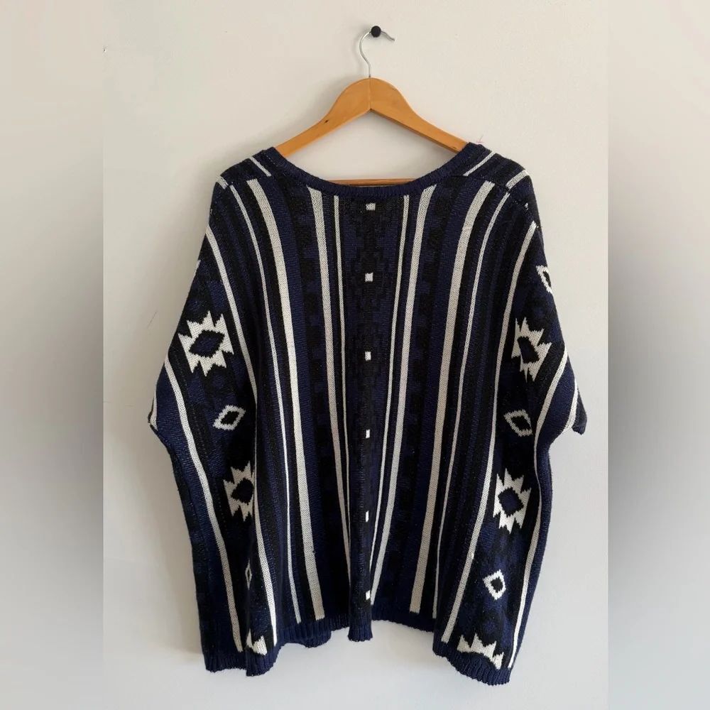 BluโPepper Vintage Cardigan Size L Boho Aztec Southwestern Open Front Knit